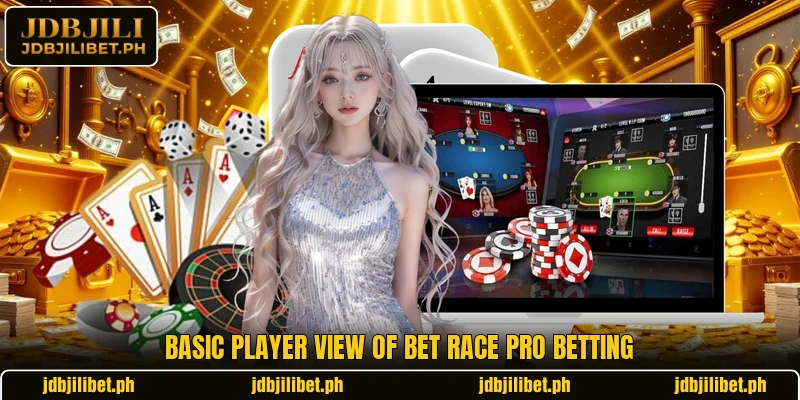 Basic player view of Bet Race Pro betting Basic player view of Bet Race Pro betting
