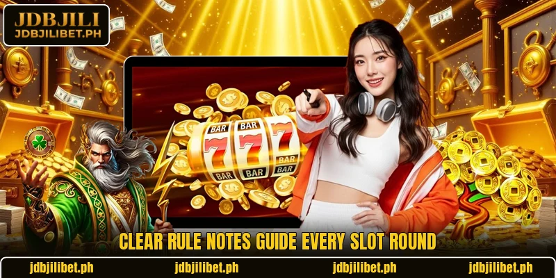 Clear rule notes guide every slot round Clear rule notes guide every slot round
