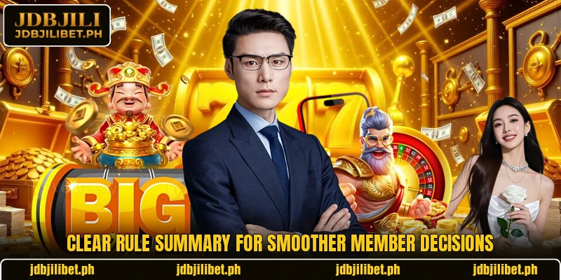 Clear rule summary for smoother member decisions