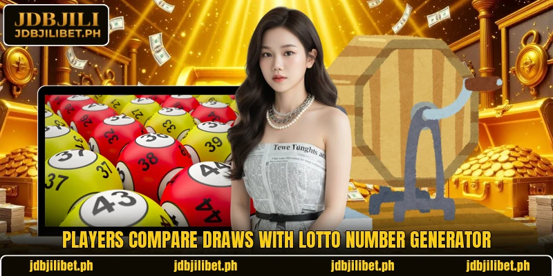 Players compare draws with lotto number generator