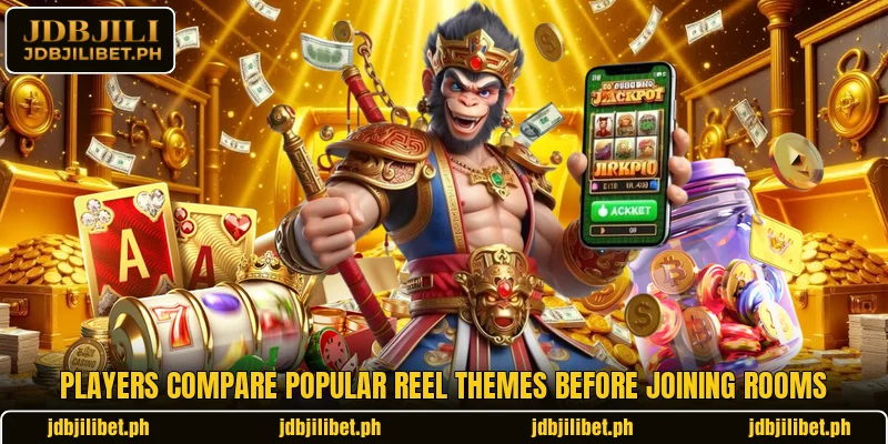 Players compare popular reel themes before joining rooms