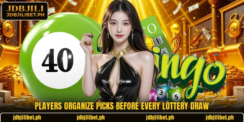Players organize picks before every lottery draw