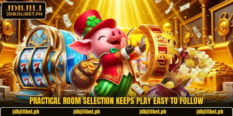 Practical room selection keeps play easy to follow Practical room selection keeps play easy to follow