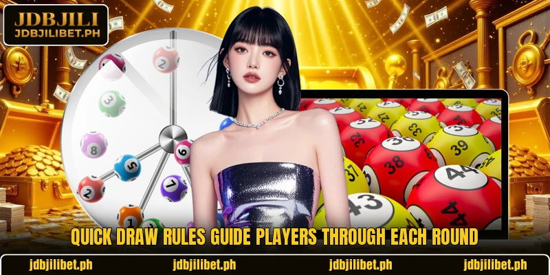 Quick draw rules guide players through each round Quick draw rules guide players through each round