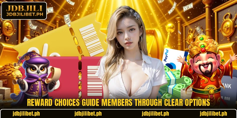 Reward choices guide members through clear options