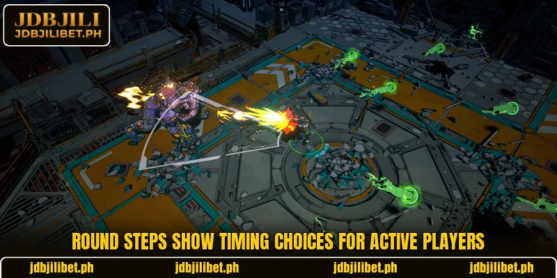 Round steps show timing choices for active players Round steps show timing choices for active players