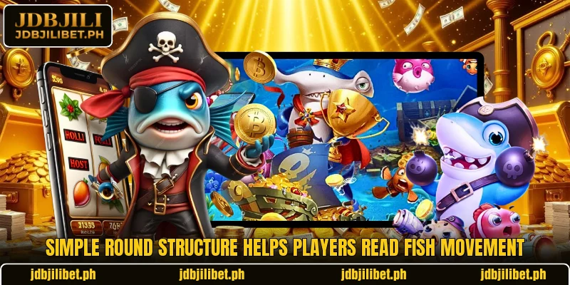 Simple round structure helps players read fish movement Simple round structure helps players read fish movement