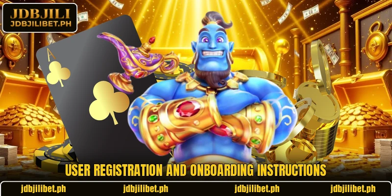 User registration and onboarding instructions